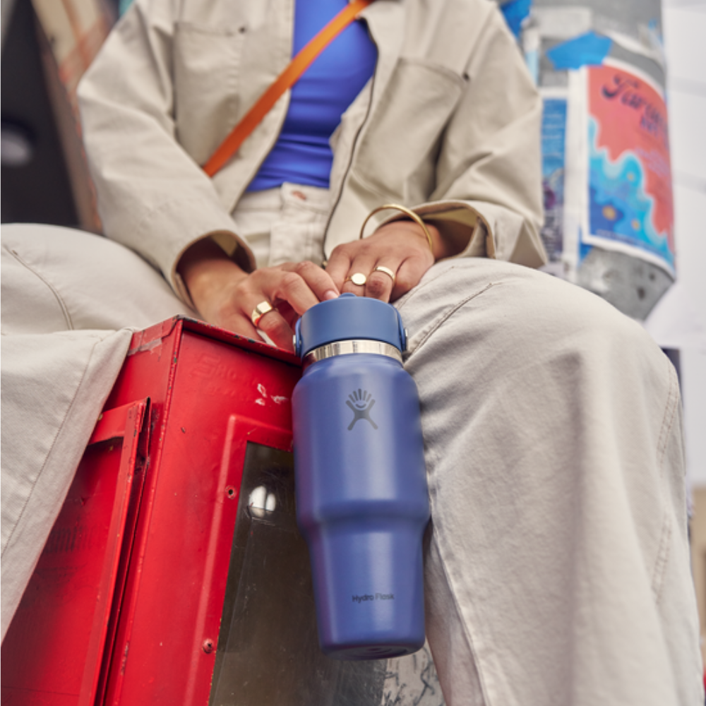 Hydro Flask Μπουκάλι Wide Mouth Flex Straw Travel 710 ml – Capri Blue (WT24CFS382)