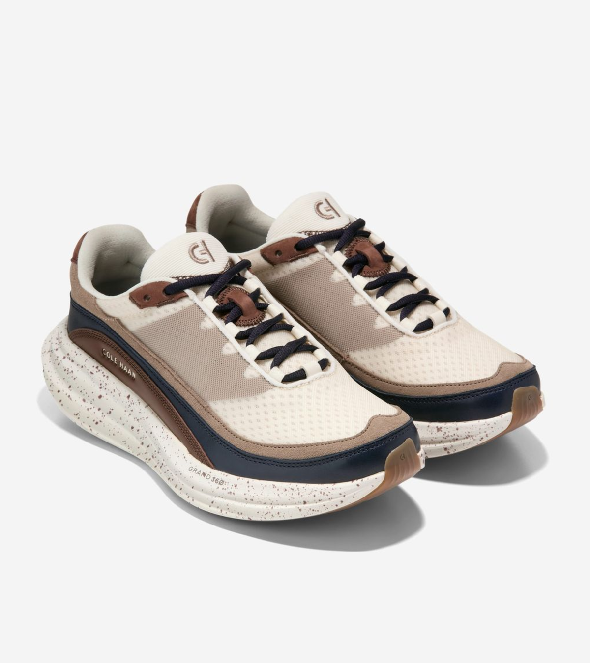 Ανδρικά ØriginalGrand Quadstar 2.0 Running Shoes IVORY-NAVY BLAZER-CH CHESTNUT (C46071M) - Cole Haan