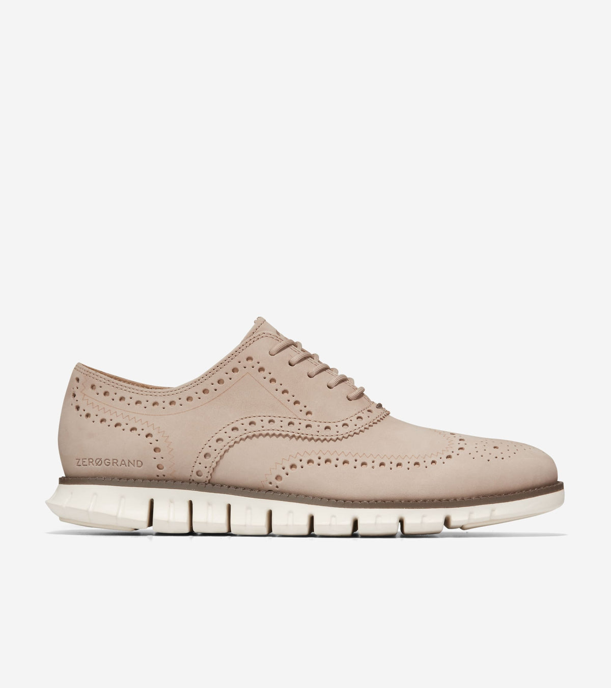Ανδρικά ZERØGRAND Wingtip Oxford Dune Nubuck-Truffle-Ivory (C37893W) - Cole Haan