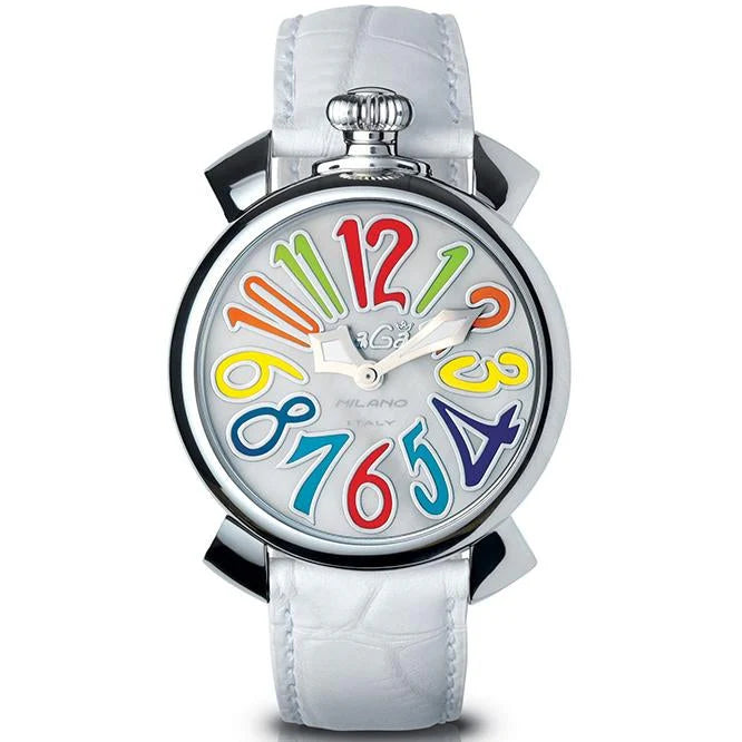 Ρολόι με λευκό λουράκι GAGA MILANO 5020.01 - Γυναικείο 40mm