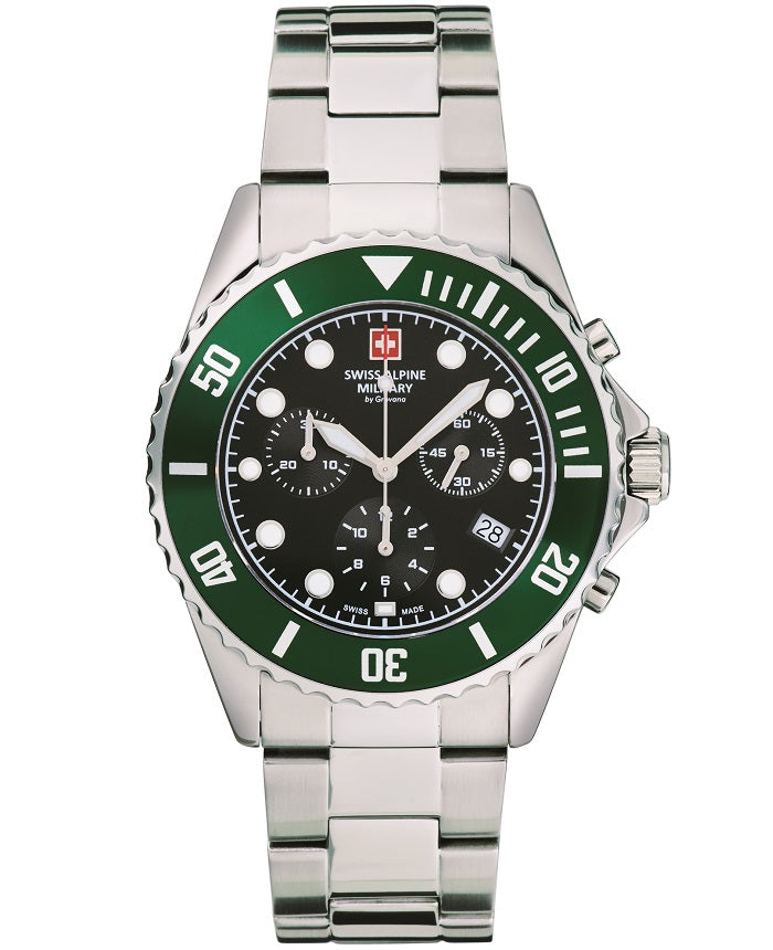 Ρολόι Swiss Alpine Military Master Diver Chrono SAM7053.9133 Quartz - Ανδρικό 43mm